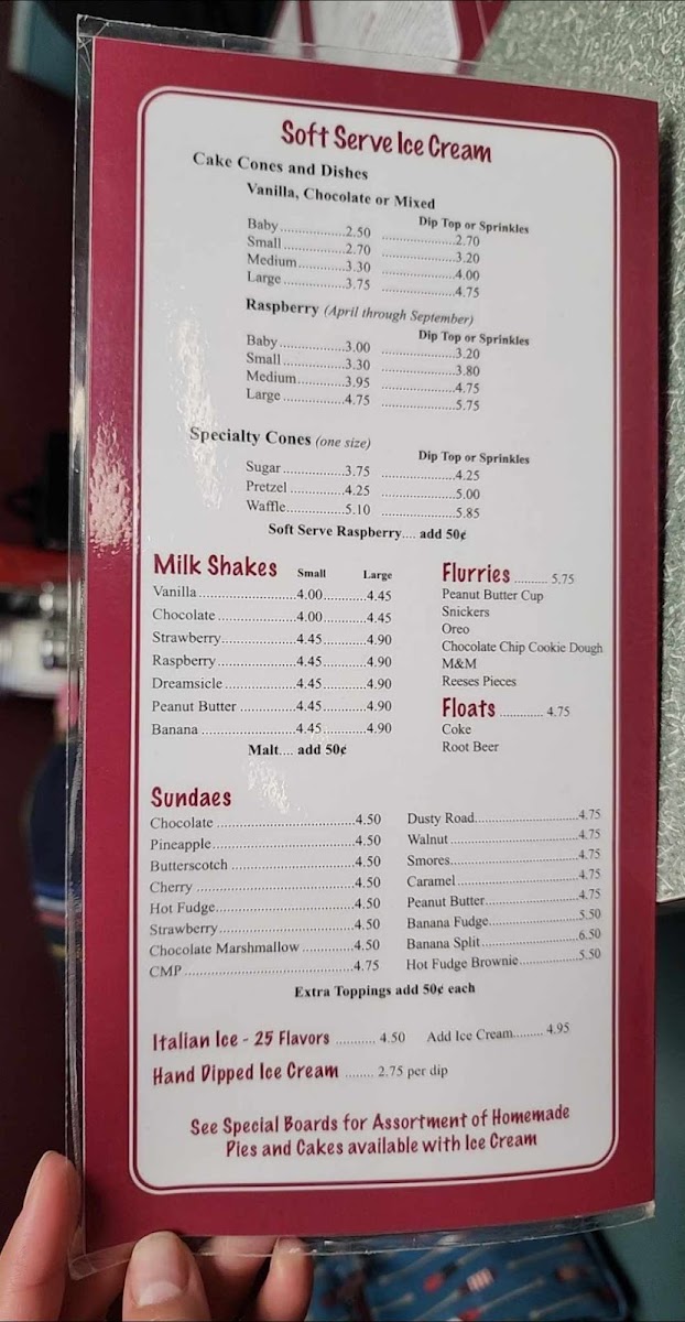Papertown Dairy Bar & Restaurant Menu - Image 2