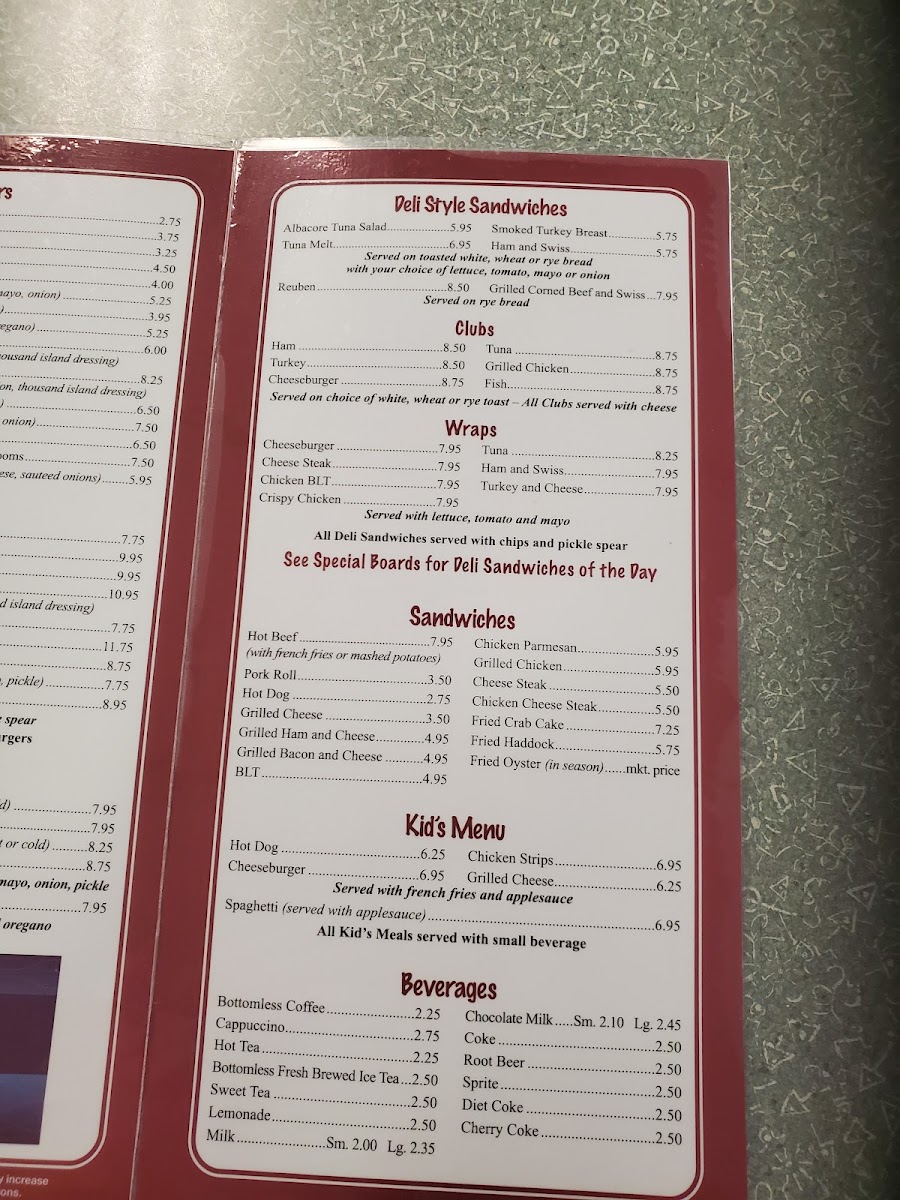 Papertown Dairy Bar & Restaurant Menu - Image 3
