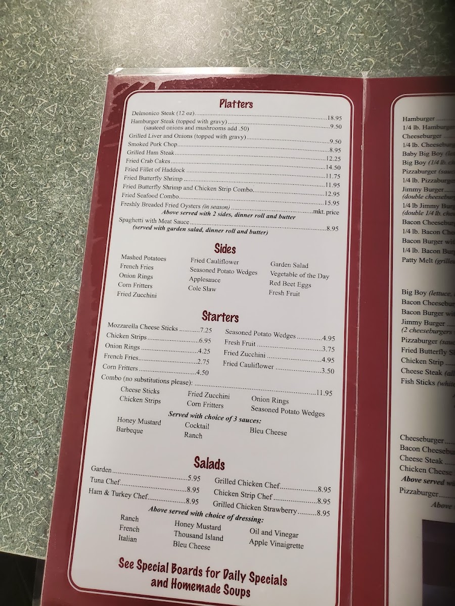 Papertown Dairy Bar & Restaurant Menu - Image 4