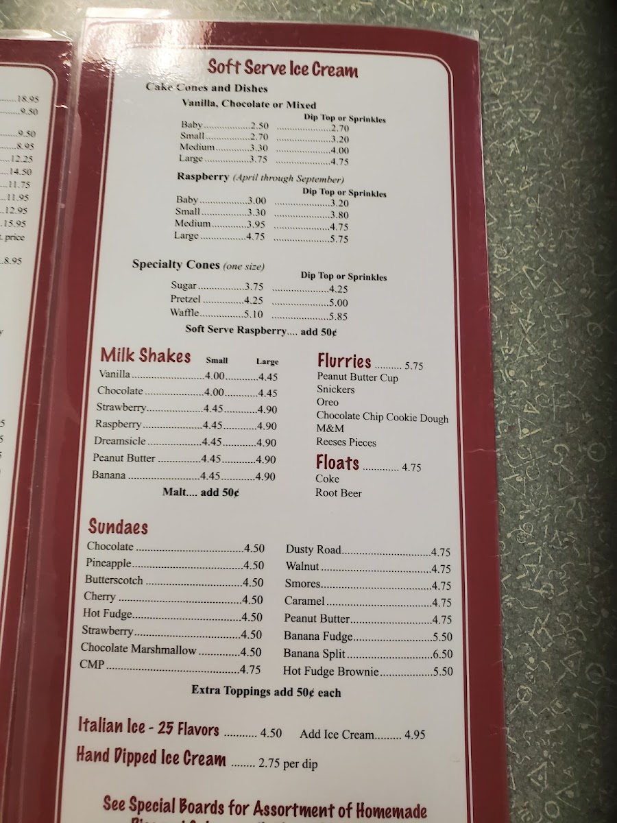 Papertown Dairy Bar & Restaurant Menu - Image 6